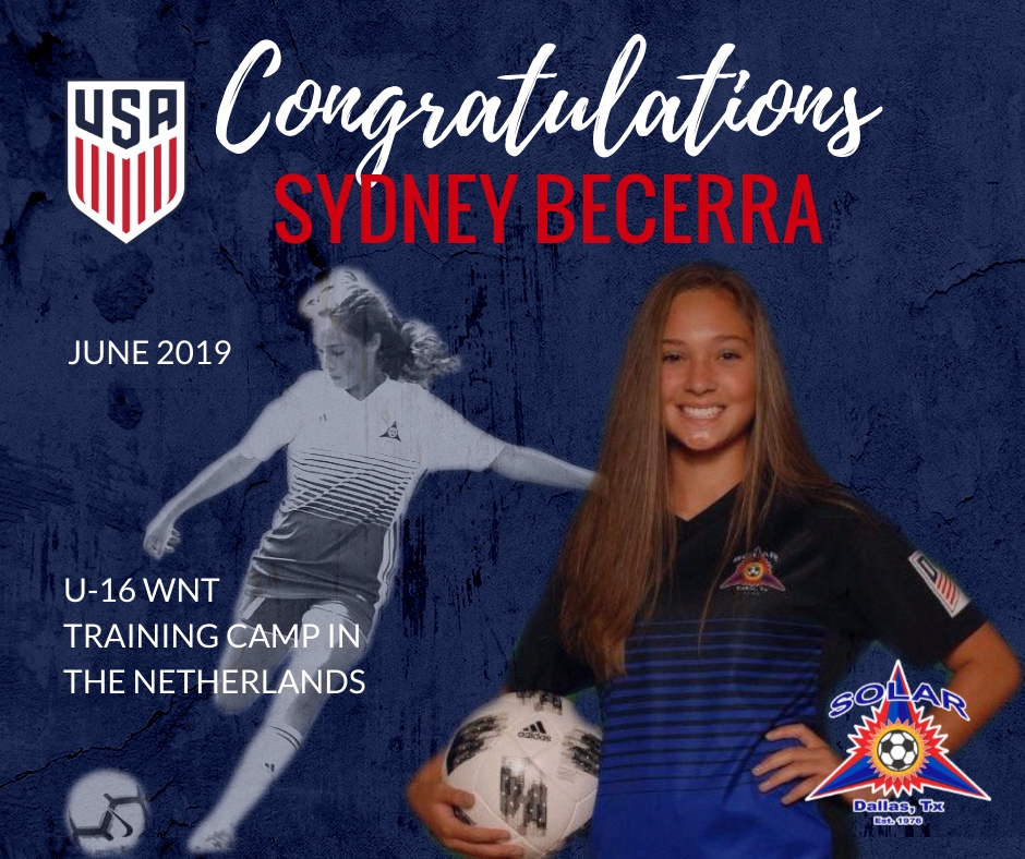 Sydney Becerra On Solars U15 Gda Team Called Up To Wnt Training Camp Solar Soccer Club Sydney Becerra On Solars U15 Gda Team Called Up To Wnt Training Camp Solar Soccer Club