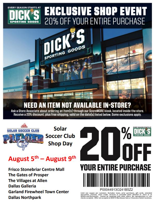 DSG shopping day flyer